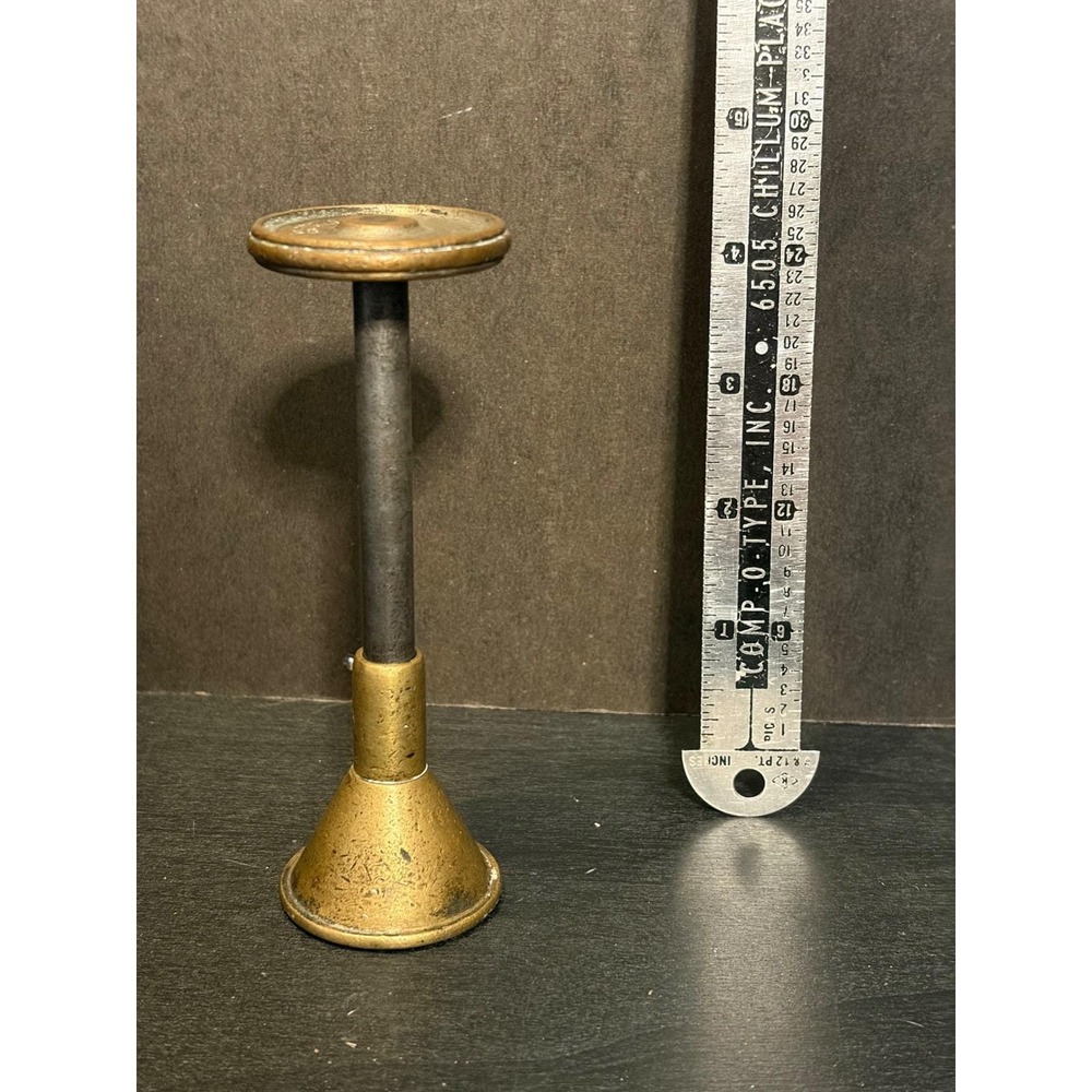 Antique William Johnson Newark NJ Brass Leather Washer Cutter Tool Vintage